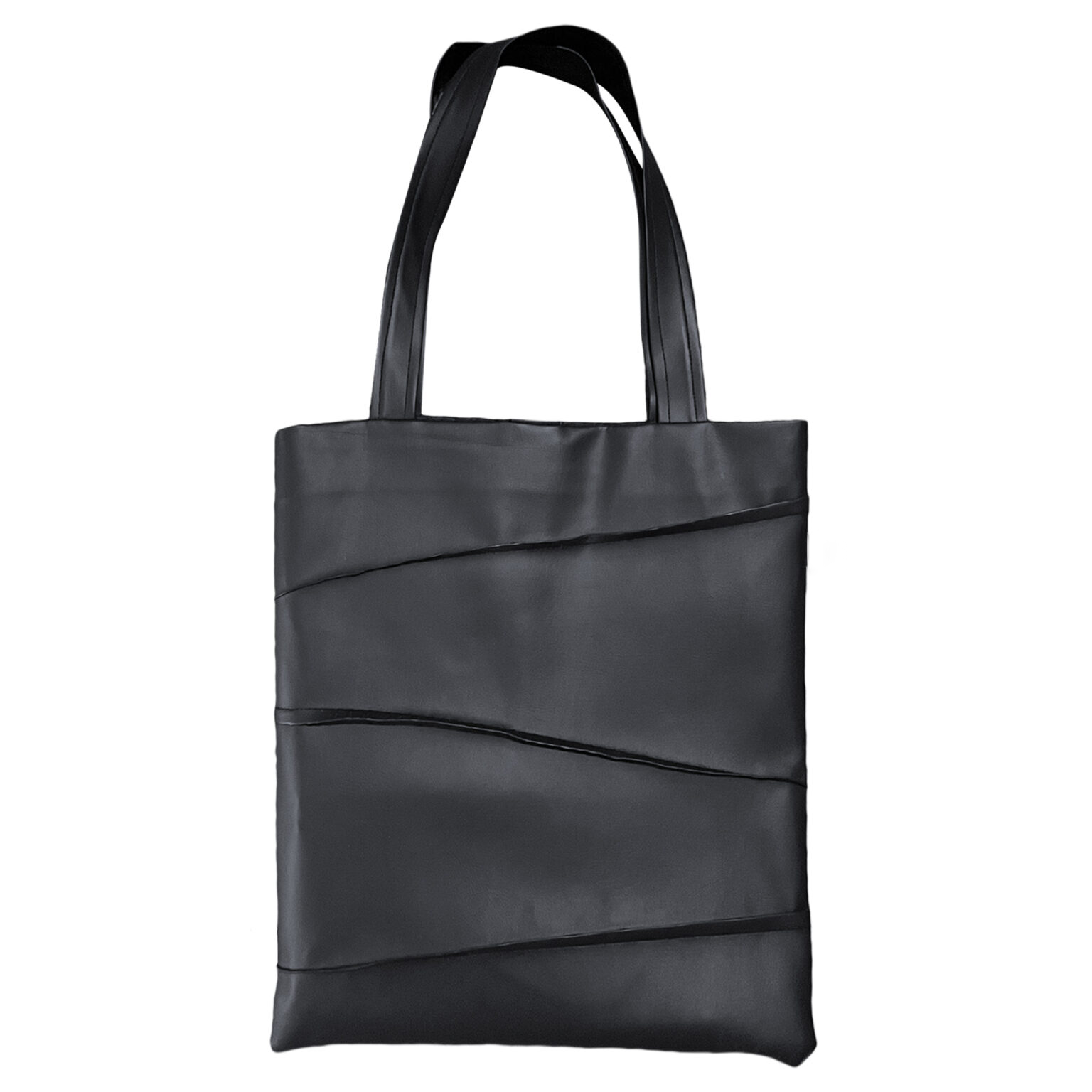 Embossed line PU Tote Bag