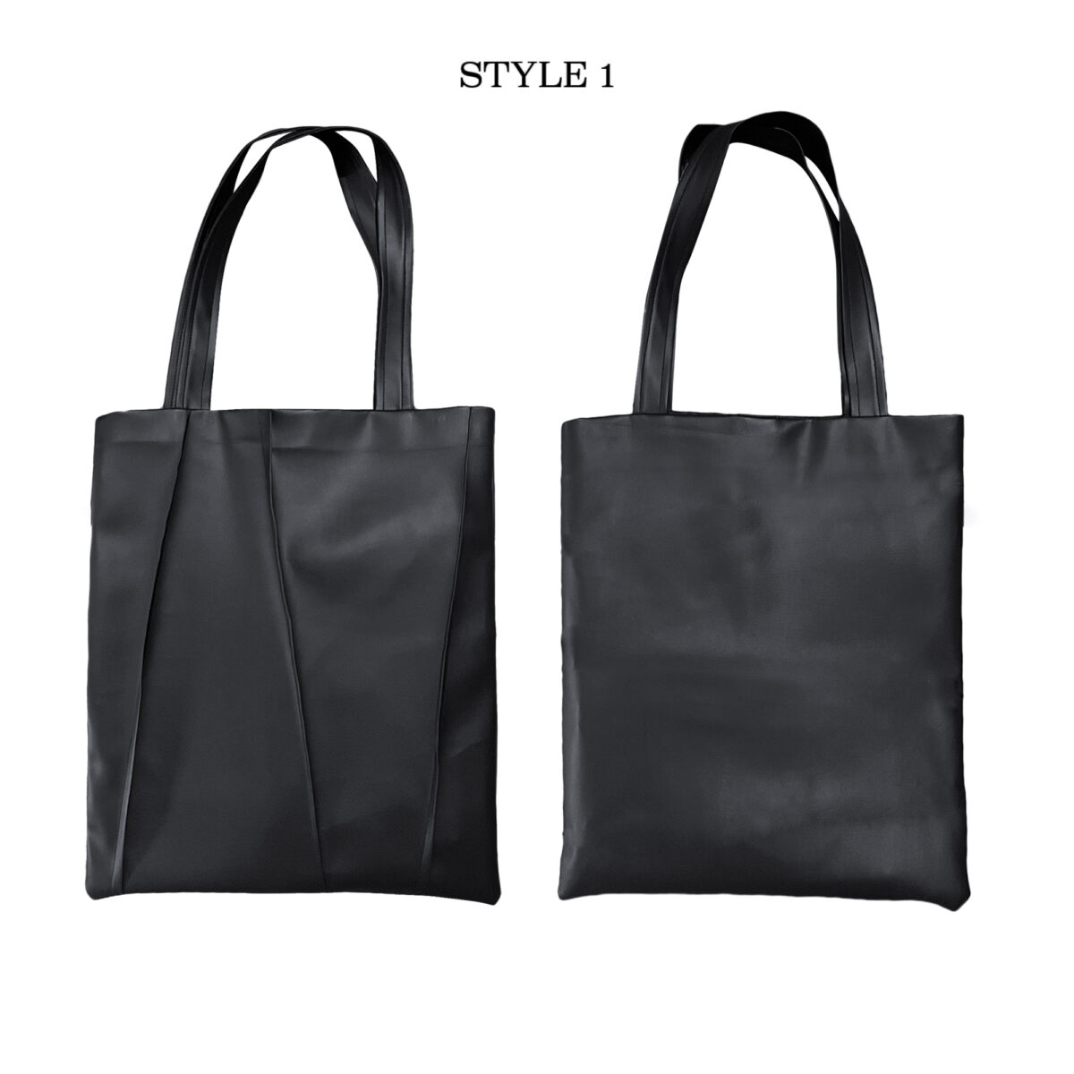 Embossed line PU Tote Bag