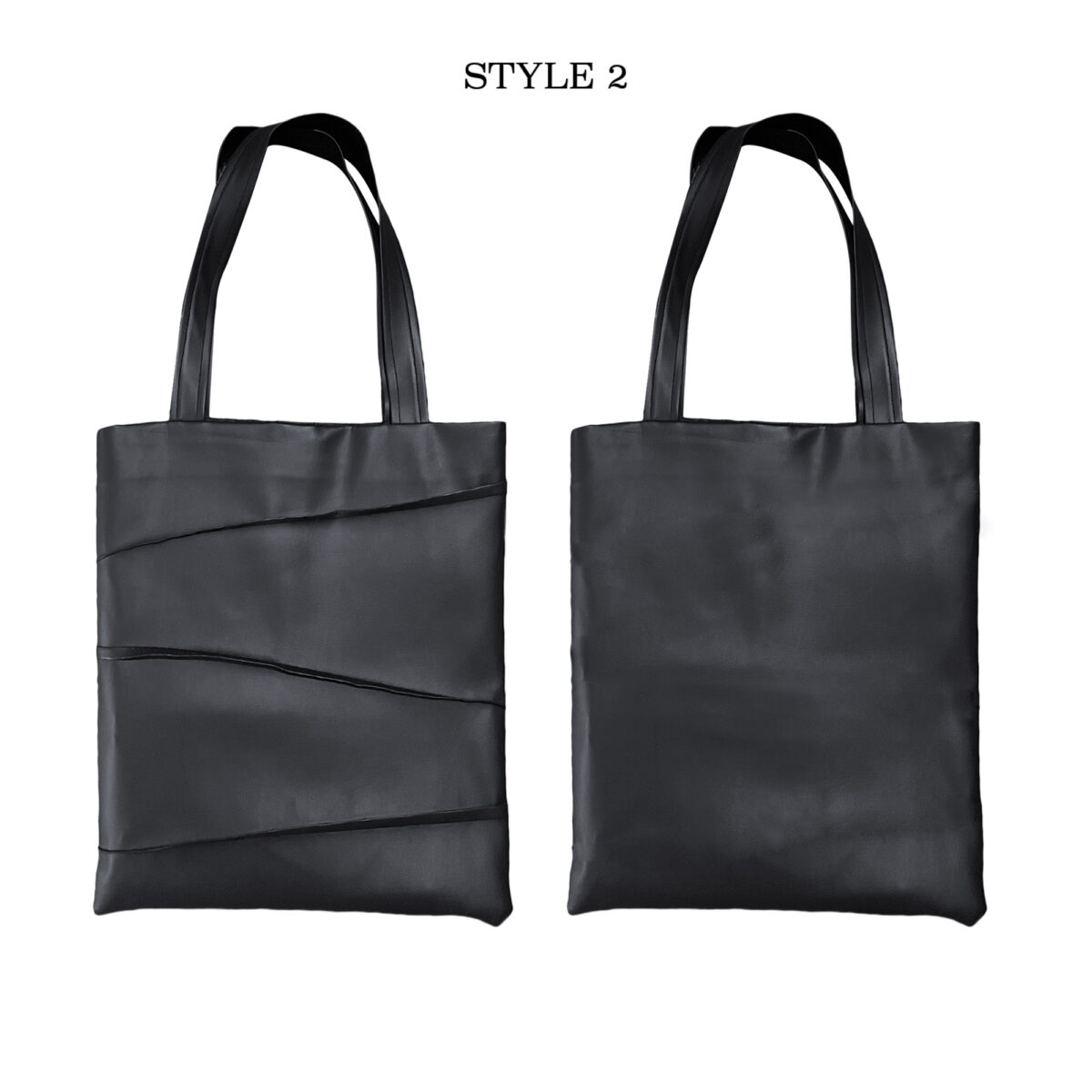 Embossed line PU Tote Bag