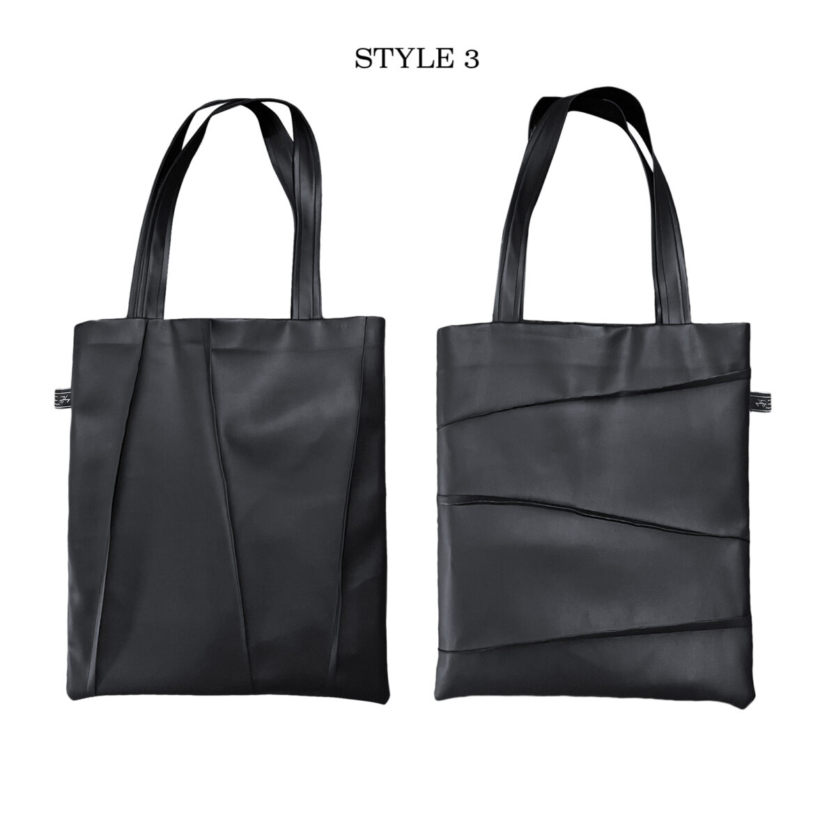 Embossed line PU Tote Bag