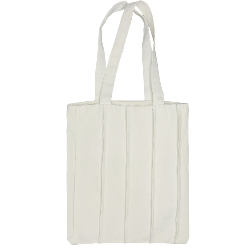 Embossed 5 line Canvas Tote Bag