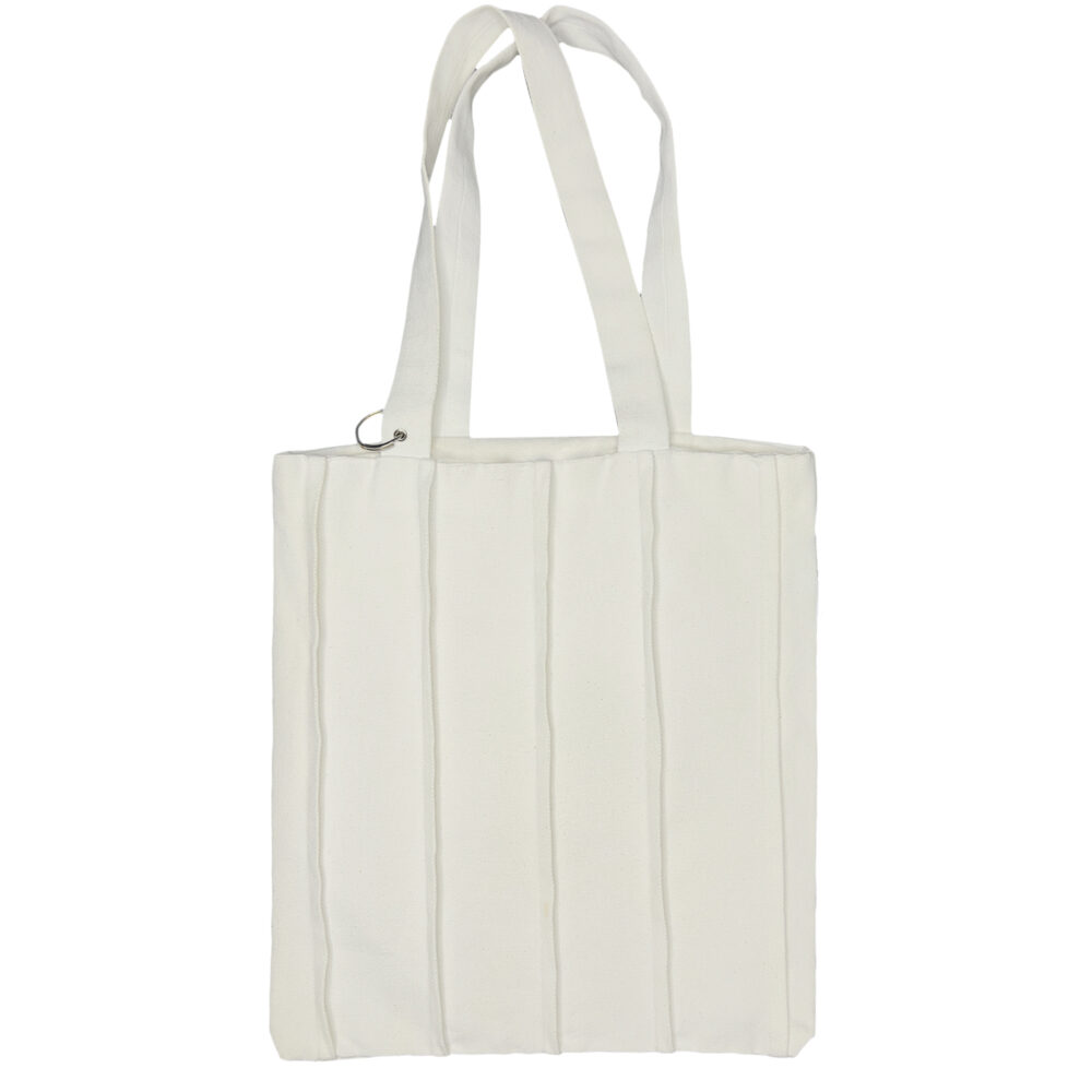 Embossed 5 line Canvas Tote Bag
