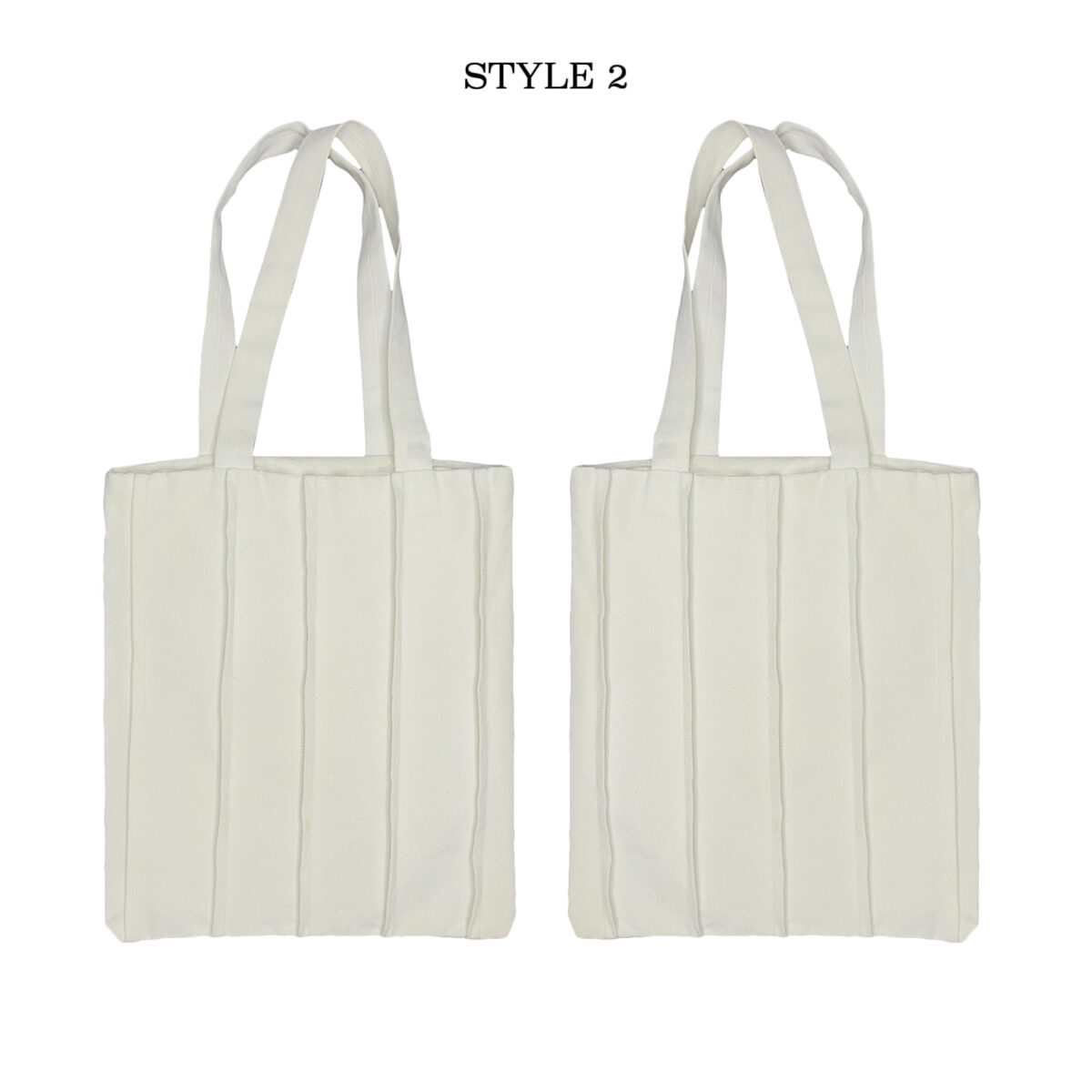 Embossed 5 line Canvas Tote Bag