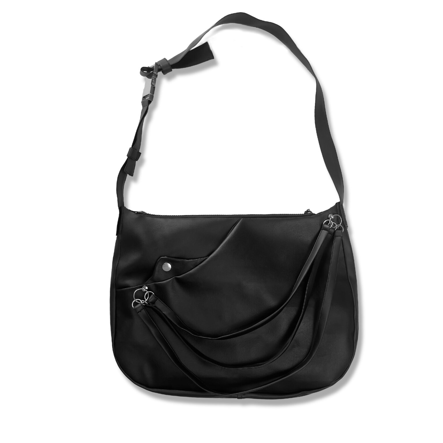 Leather Tsuno Bag with Criss Cross String