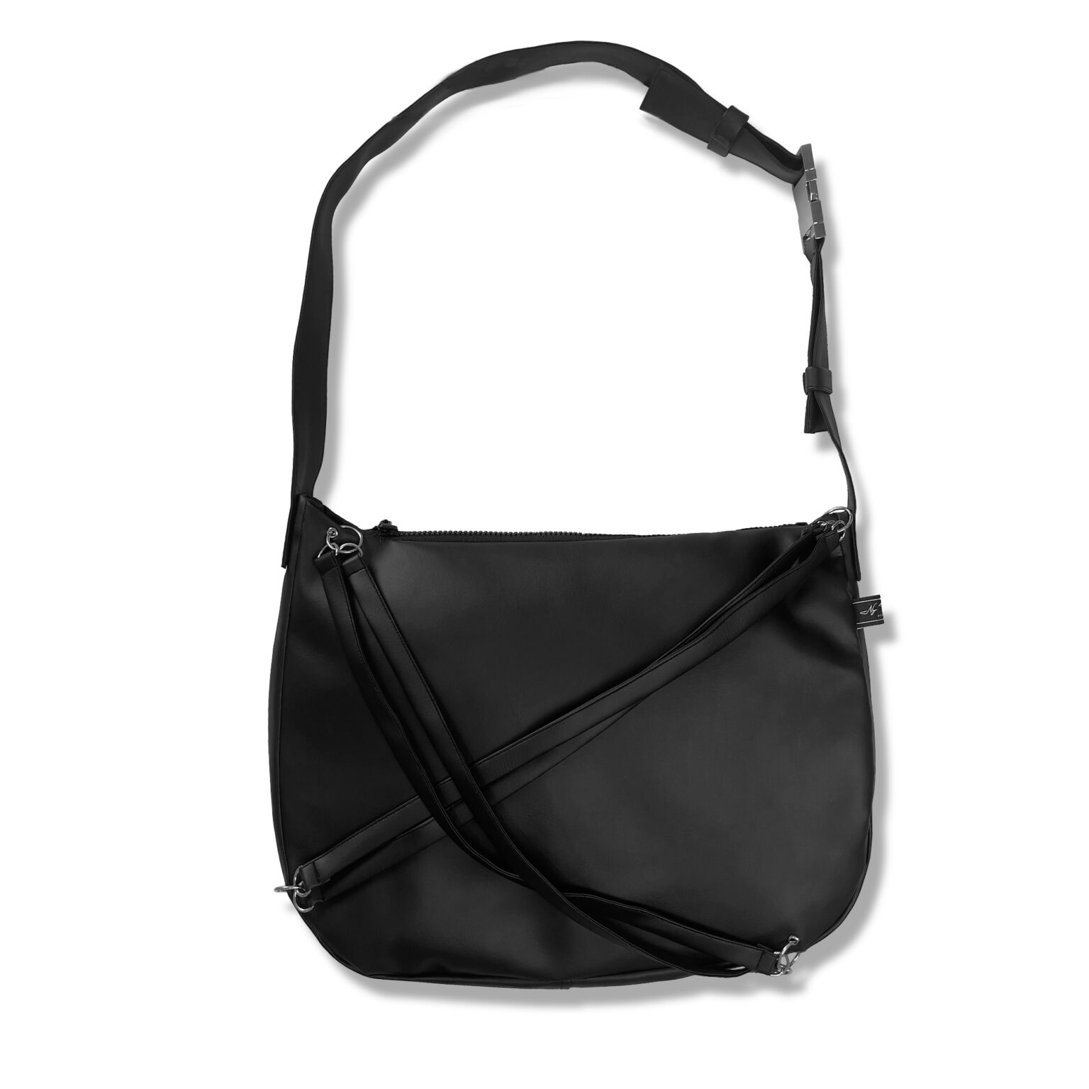 Leather Tsuno Bag with Criss Cross String