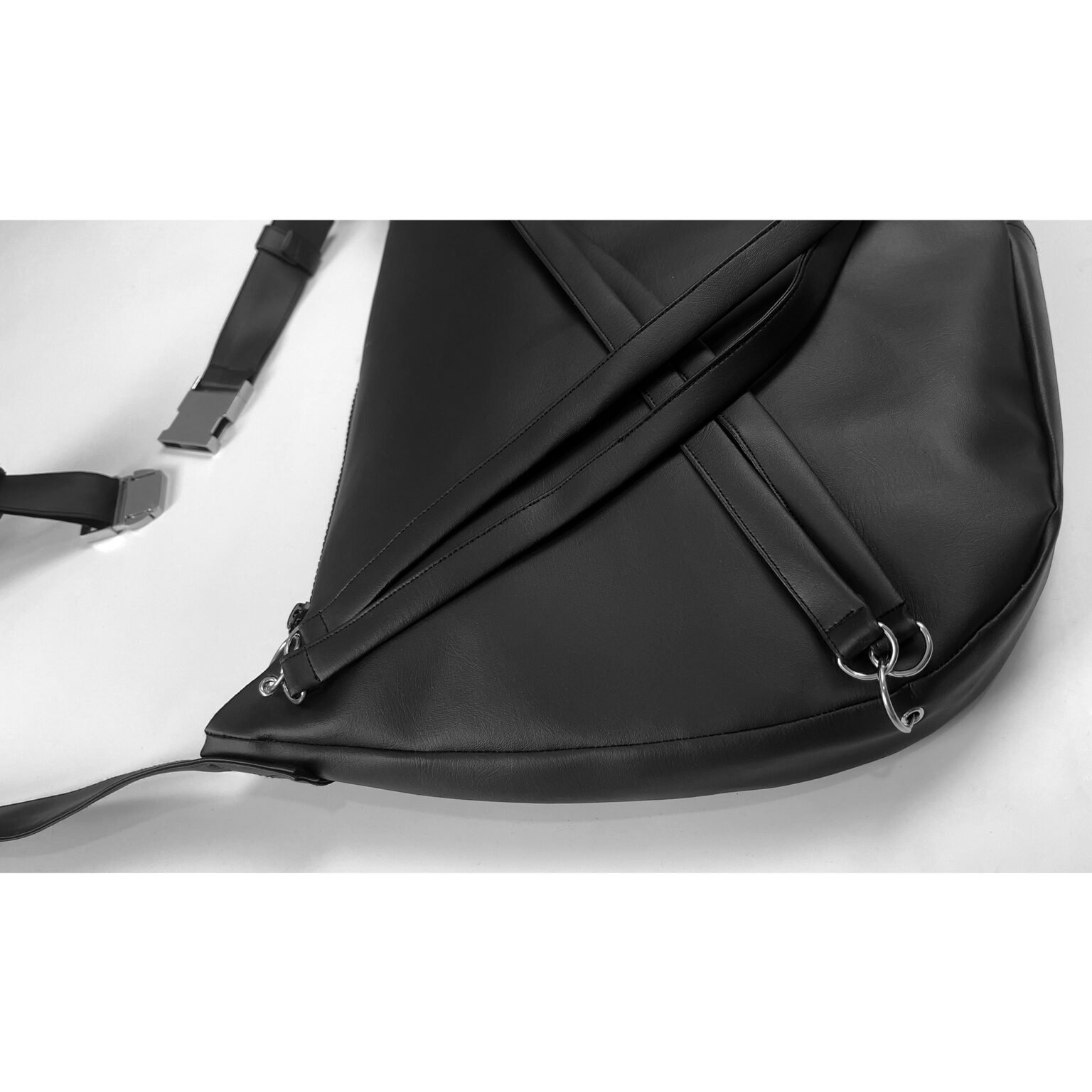 Leather Tsuno Bag with Criss Cross String