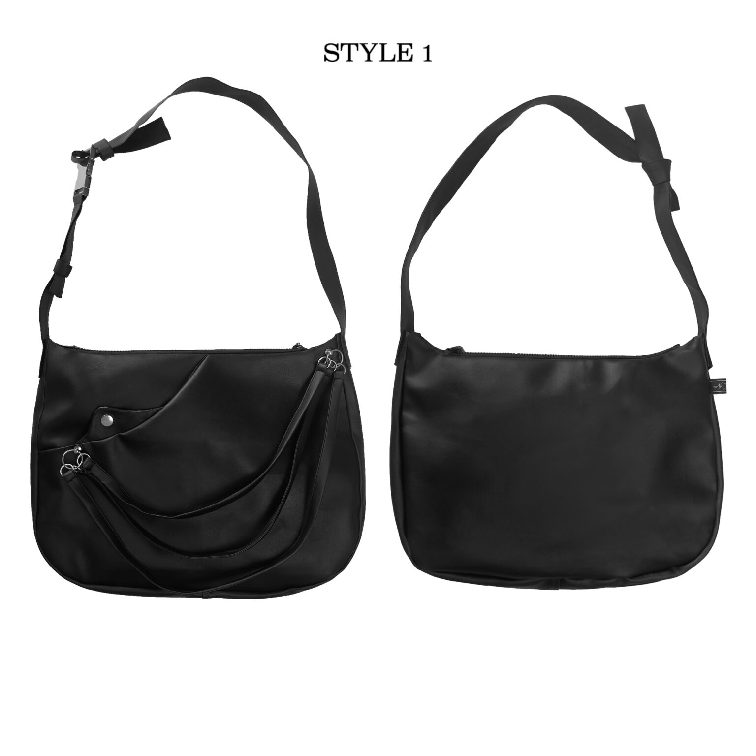 Leather Tsuno Bag with Criss Cross String