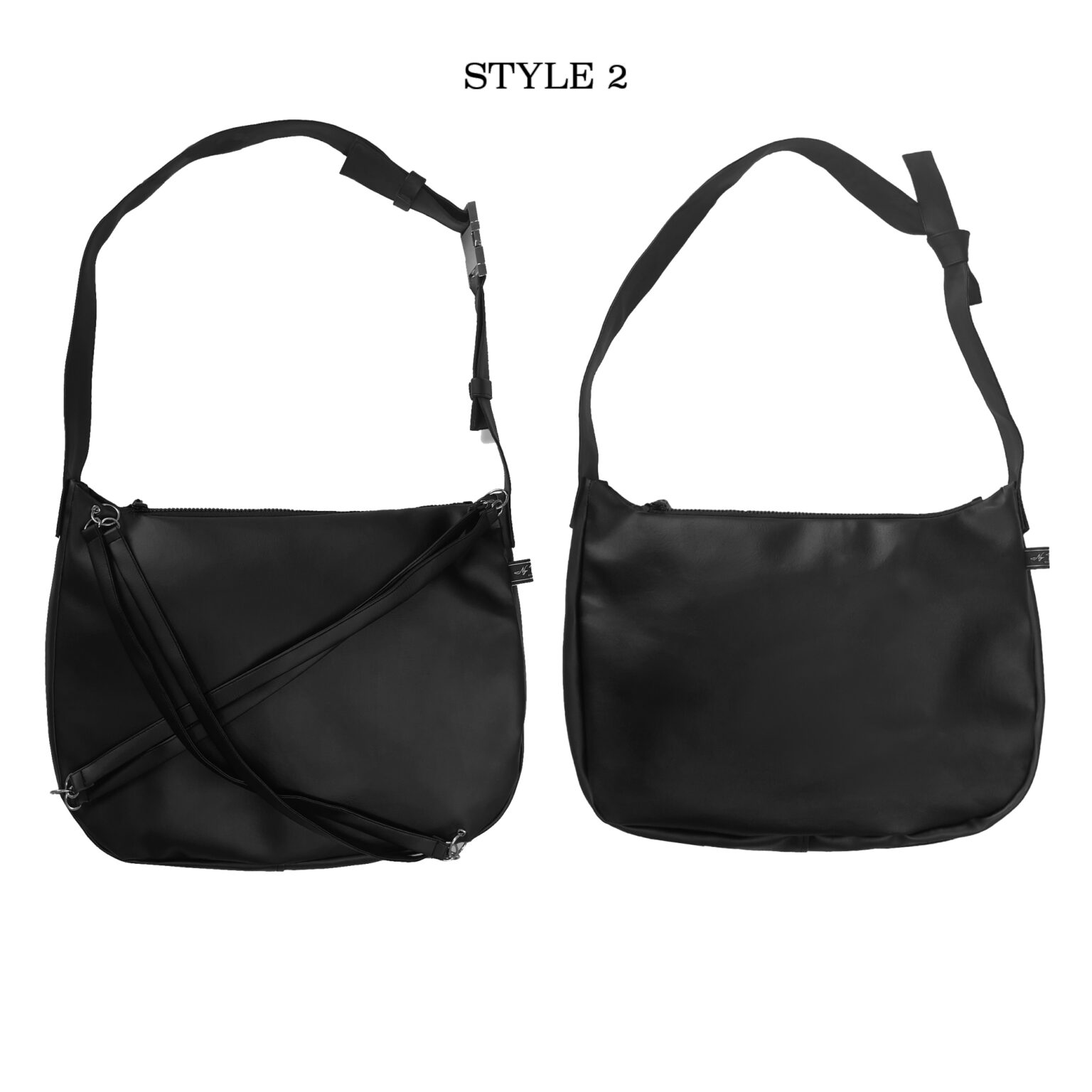 Leather Tsuno Bag with Criss Cross String