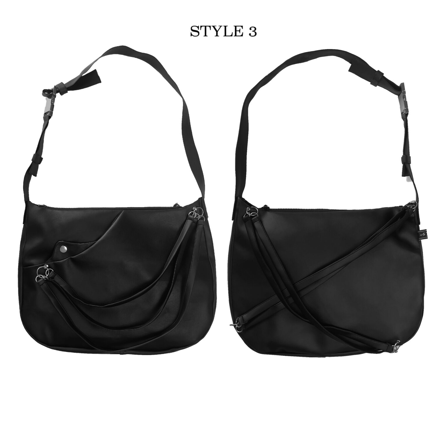 Leather Tsuno Bag with Criss Cross String