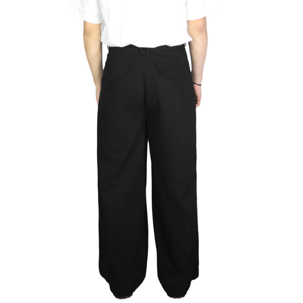 ZutterX Diagonal Pleated Wide Leg Pants