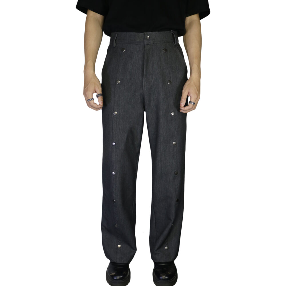 ZutterX Wide Fit Denim Pants with Button Row